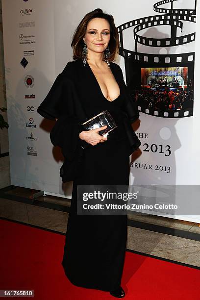 Francesca Neri attends the 'Notte Delle Stelle' during the 63rd Berlinale International Film Festival at the Maritim Hotel on February 15, 2013 in...