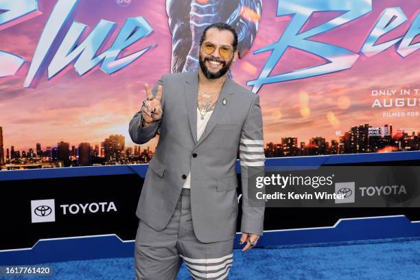 Angel Manuel Soto attends Warner Bros. "Blue Beetle" Los Angeles Special Screening at TCL Chinese Theatre on August 15, 2023 in Hollywood, California.