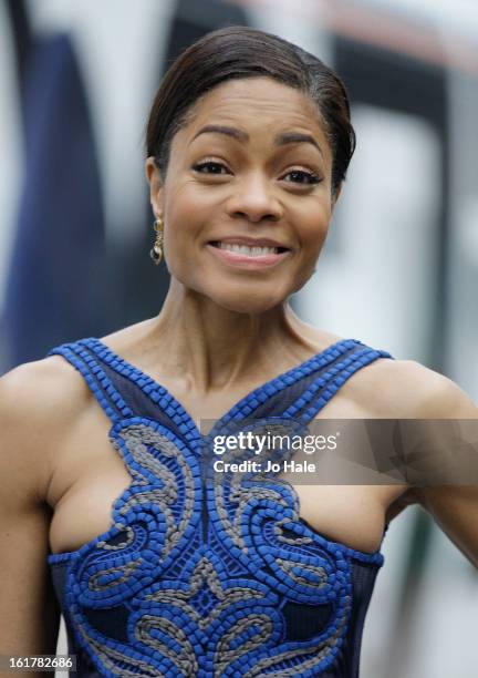 Naomie Harris: attends a photocall to unveil the new Skyfall Train at Kings Cross Station on February 16, 2013 in London, England.