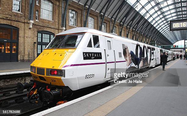 Skyfall 007 Train unveiling at Kings Cross Station on February 16, 2013 in London, England.