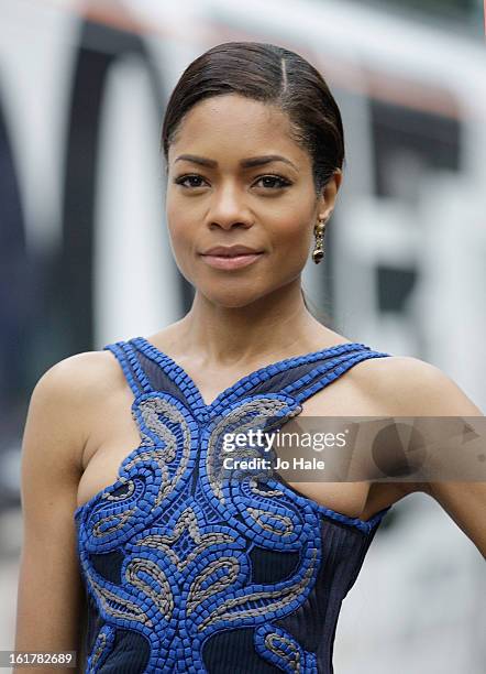 Naomie Harris: attends a photocall to unveil the new Skyfall Train at Kings Cross Station on February 16, 2013 in London, England.