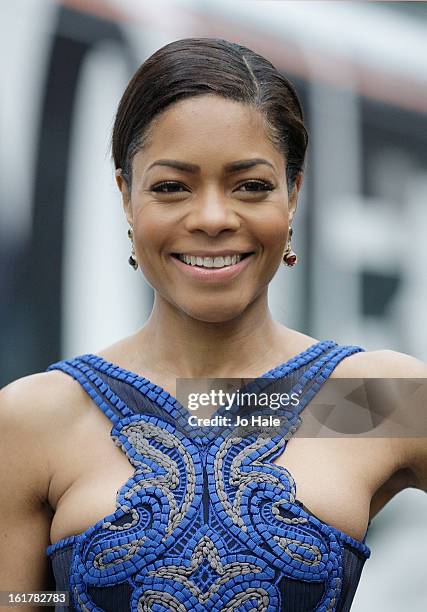 Naomie Harris attends a photocall to unveil the new Skyfall Train at Kings Cross Station on February 16, 2013 in London, England.