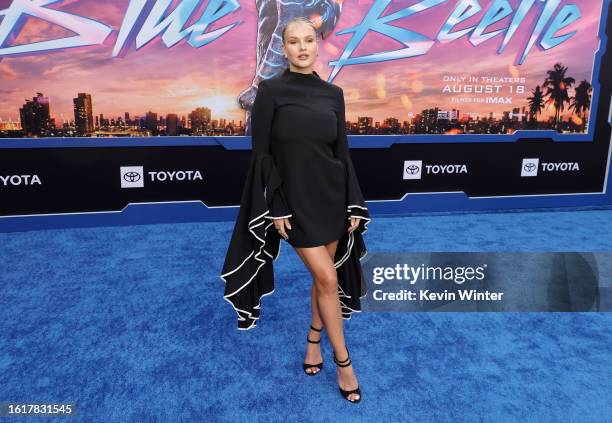 Kinsey Wolanski attends Warner Bros. "Blue Beetle" Los Angeles Special Screening at TCL Chinese Theatre on August 15, 2023 in Hollywood, California.