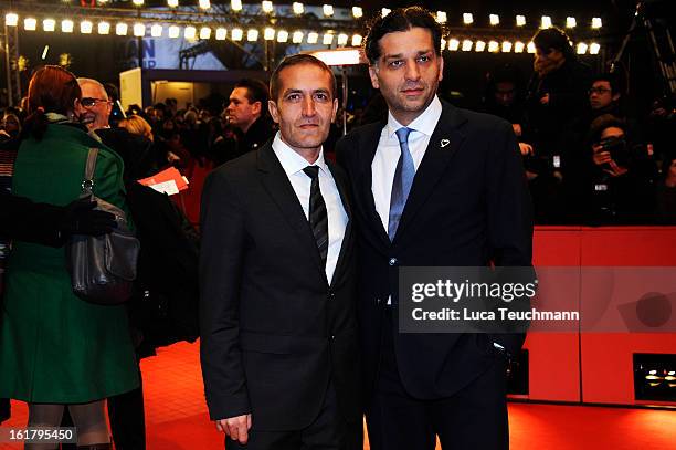 Nazif Mujic and Danis Tanovic attend the Closing Ceremony of the 63rd Berlinale International Film Festival at Berlinale Palast on February 14, 2013...