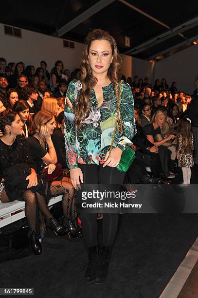Camilla Al Fayed attends the Issa London show during London Fashion Week Fall/Winter 2013/14 at Somerset House on February 16, 2013 in London,...