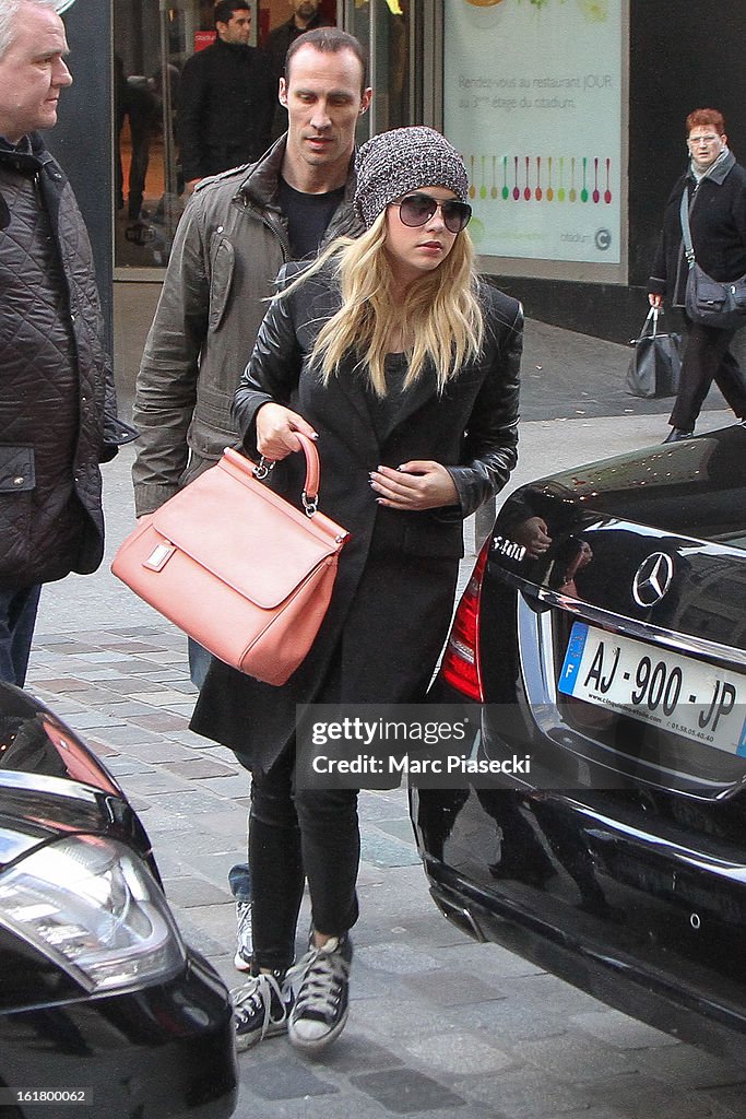 Selena Gomez, Vanessa Hudgens & Ashley Benson Sighting In Paris - February 16, 2013