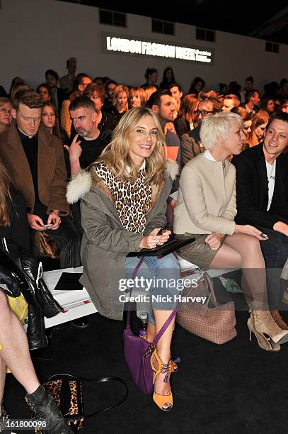 Kim Hersov attends the Issa London show during London Fashion Week Fall/Winter 2013/14 at Somerset House on February 16, 2013 in London, England.