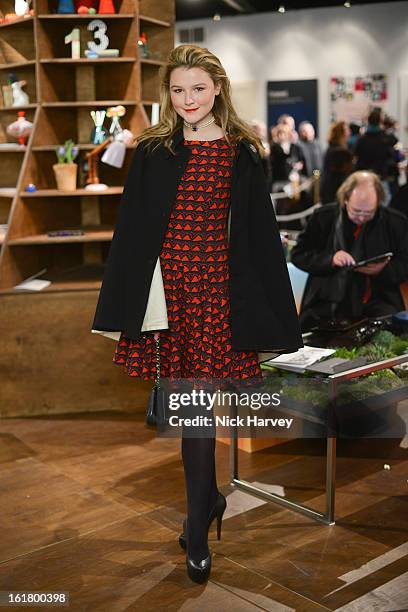 Amber Artherton attends the Issa London show during London Fashion Week Fall/Winter 2013/14 at Somerset House on February 16, 2013 in London, England.