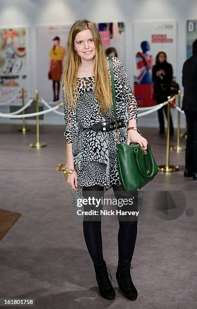 Katie Readman attends the Issa London show during London Fashion Week Fall/Winter 2013/14 at Somerset House on February 16, 2013 in London, England.