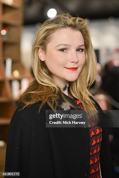 Amber Artherton attends the Issa London show during London Fashion Week Fall/Winter 2013/14 at Somerset House on February 16, 2013 in London, England.