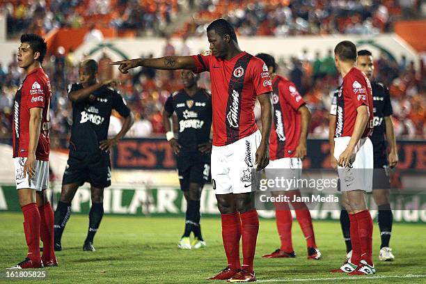 Duvier Riascos of Tijuana during a match as part of the Clausura 2013 Liga MX at Victor Manuel Reyna Stadium on february 15, 2013 in Tuxtla...