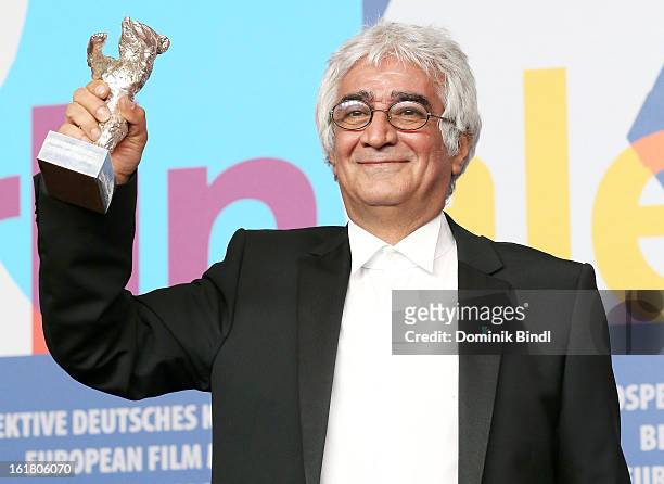 Kamboziya Partovi poses with with the award for Best Script at the Award Winners Press Conference during the 63rd Berlinale International Film...