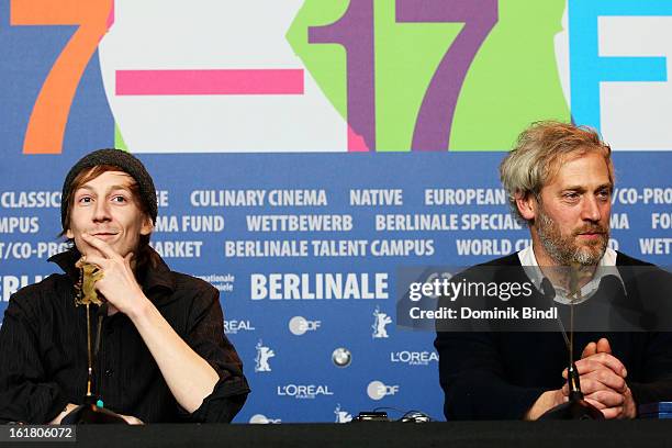 Award winner Stefan Kriekhaus with his award at the Award Winners Press Conference during the 63rd Berlinale International Film Festival at Grand...