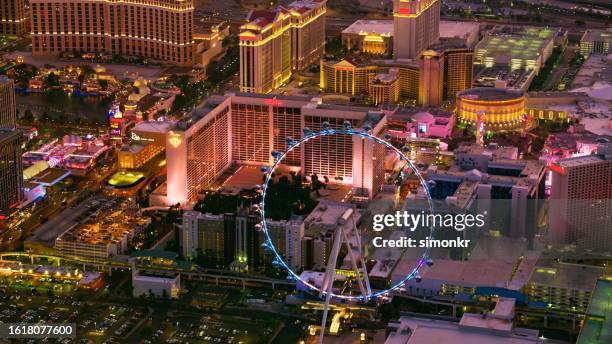 view of high roller in las vegas - las vegas skyline stock pictures, royalty-free photos & images