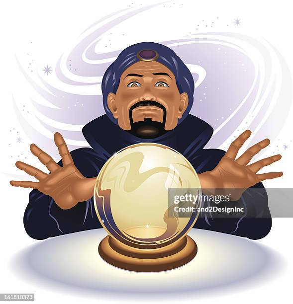fortune teller - turban stock illustrations