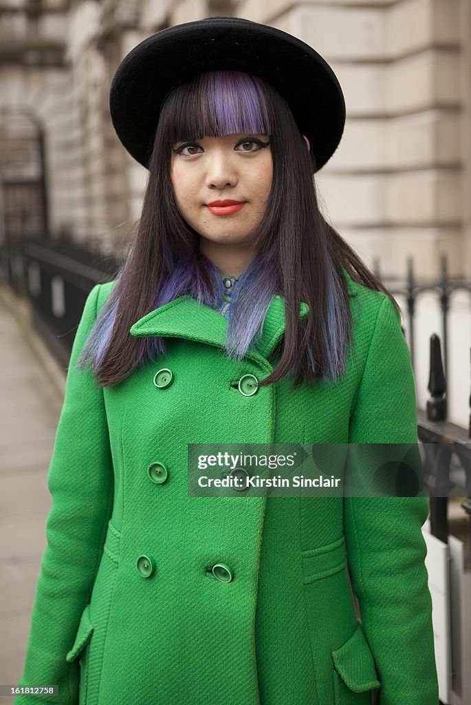 Street Style On February, 16 - London Fashion Week Womenswear A/W 2013