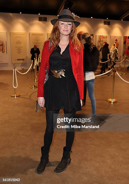 Olivia Inge attends the Issa London show during London Fashion Week Fall/Winter 2013/14 at Somerset House on February 16, 2013 in London, England.