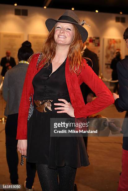 Olivia Inge attends the Issa London show during London Fashion Week Fall/Winter 2013/14 at Somerset House on February 16, 2013 in London, England.