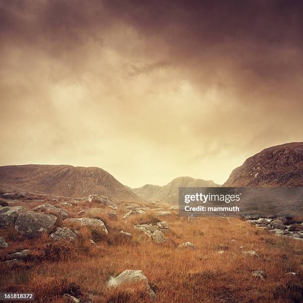 cloudy landscape - county donegal stock pictures, royalty-free photos & images