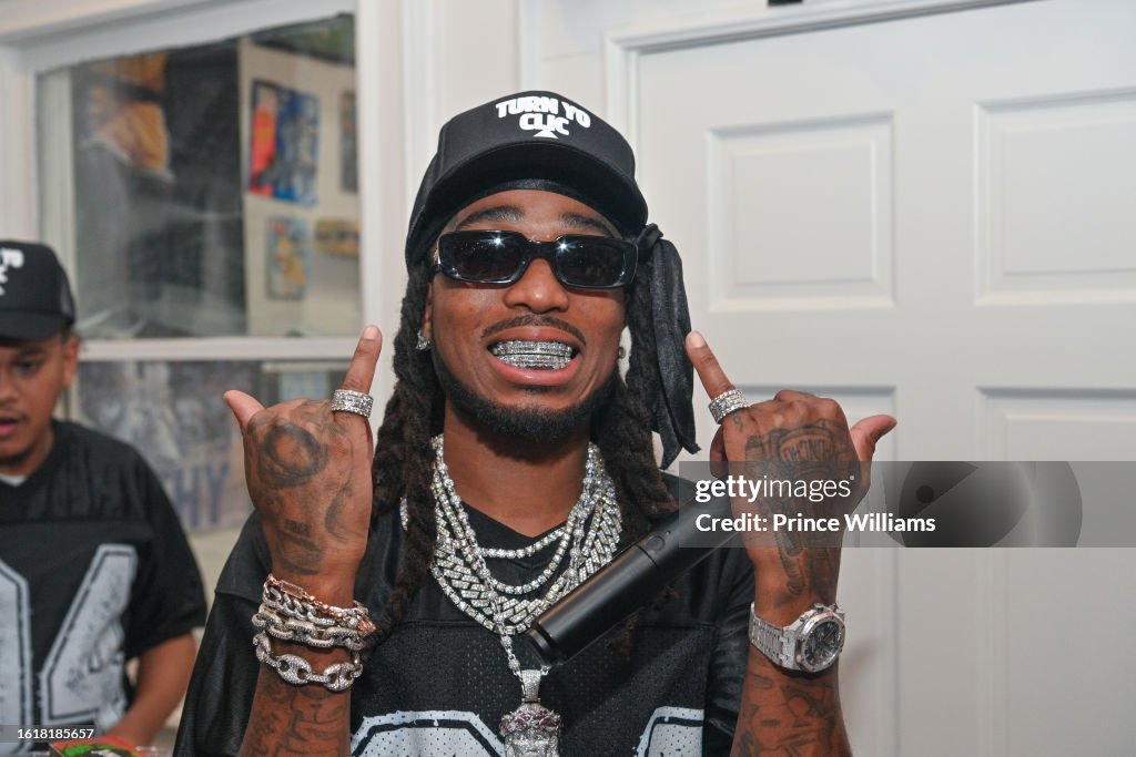 Rapper Quavo attends Rocket Power Album Pop Up Shop at Good Times ...
