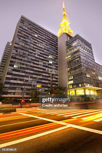 avenida de paulista - avenida paulista imagens e fotografias de stock