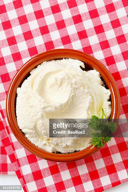 cream cheese in a bowl - curd cheese stock pictures, royalty-free photos & images