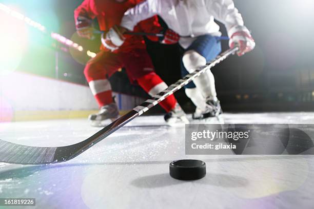 ice hockey. - eishockey schläger stock-fotos und bilder