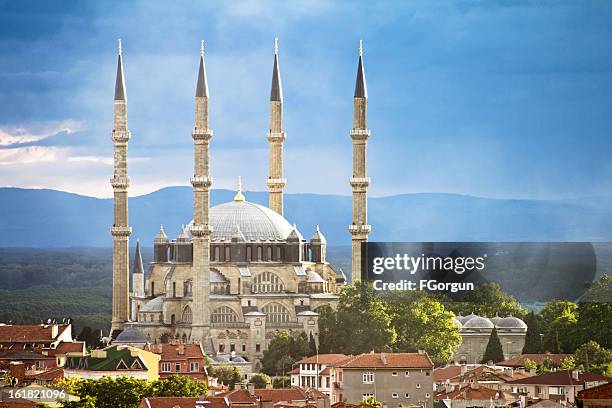 selimiye-moschee, edirne, türkei - edirne stock-fotos und bilder