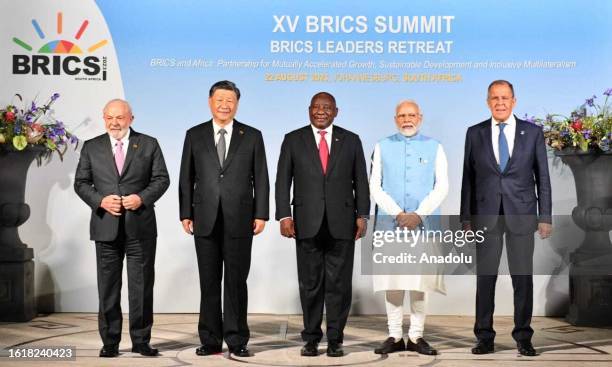 Brazilian President Inacio Lula da Silva , Chinese President Xi Jinping , South African President Cyril Ramaphosa , Indian Prime Minister Narendra...