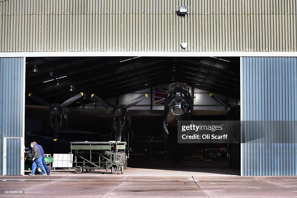 Engine Tests Are Performed On Restored Lancaster Bomber 'Just Jane'