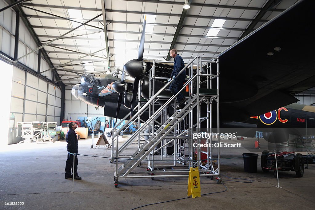 Engine Tests Are Performed On Restored Lancaster Bomber 'Just Jane'