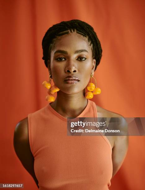 african beauty. stock photo - orange creme stock pictures, royalty-free photos & images