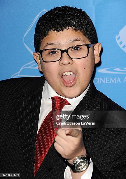 Actor Rico Rodriguez attends the 49th annual Cinema Audio Society Guild Awards at Millennium Biltmore Hotel on February 16, 2013 in Los Angeles,...
