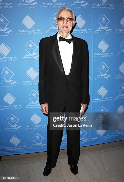 Cinematographer Haskell Wexler attends the 49th annual Cinema Audio Society Guild Awards at Millennium Biltmore Hotel on February 16, 2013 in Los...