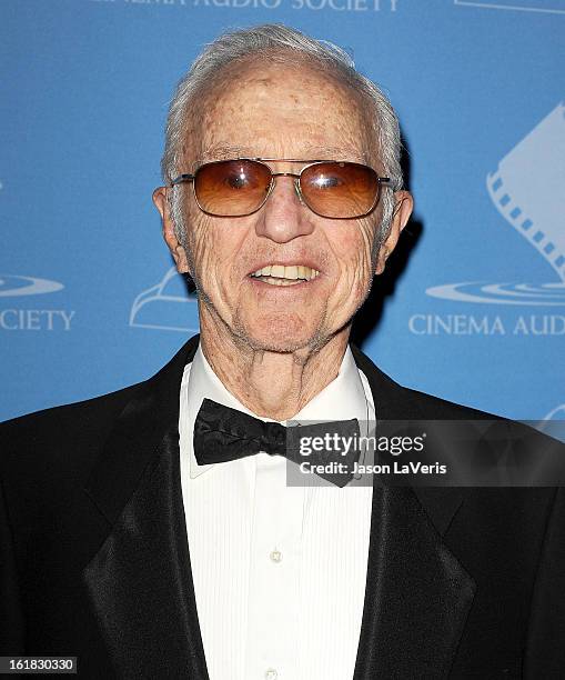 Cinematographer Haskell Wexler attends the 49th annual Cinema Audio Society Guild Awards at Millennium Biltmore Hotel on February 16, 2013 in Los...