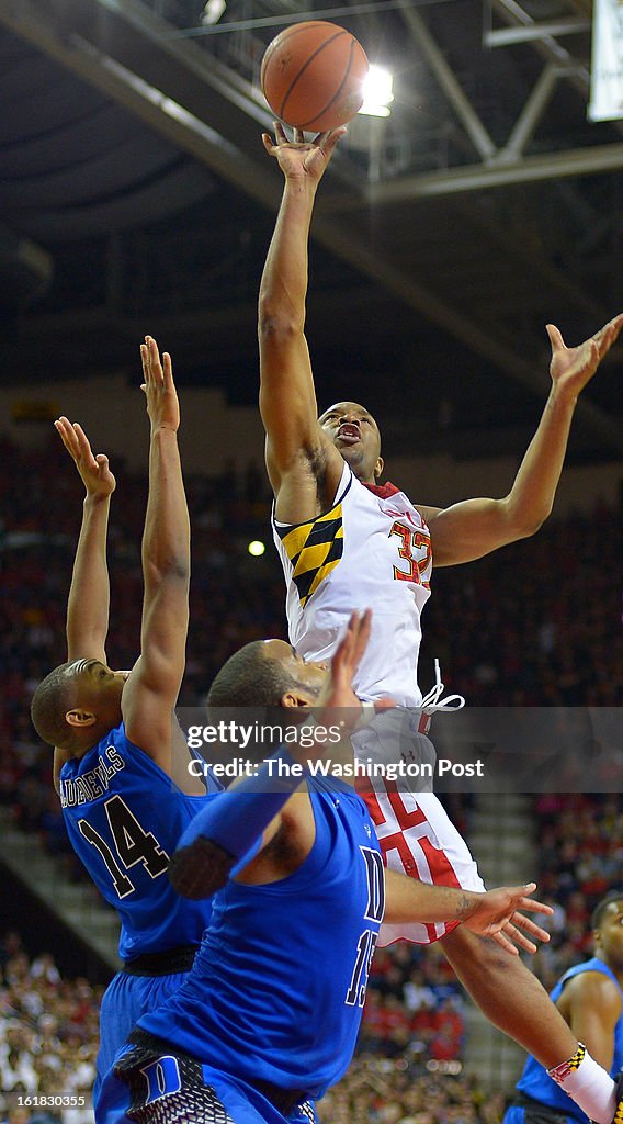 Duke plays the University of Maryland in NCAA mens basketball