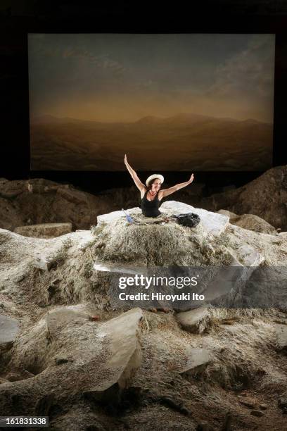 Samuel Beckett's "Happy Days," directed by Deborah Warner at Bam Harvey Theater on Monday night, January 7, 2008.Cast;Fiona Shaw as Winnie.