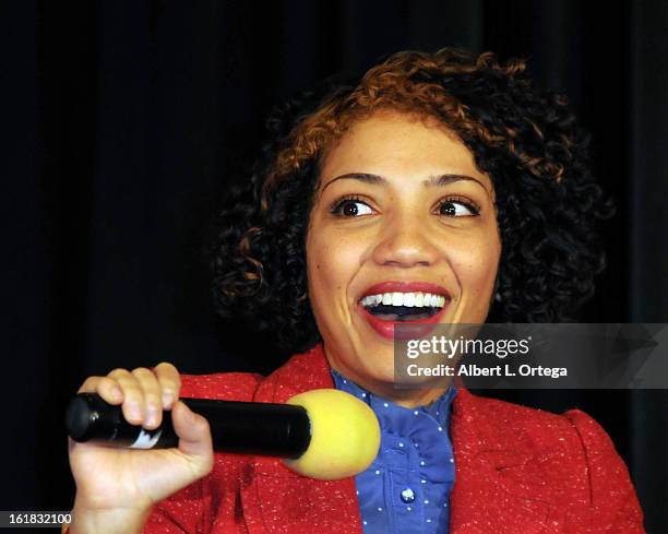 Actress Jasika Nicole attends Creation Entertainment's Grand Slam Convention: The Star Trek And Sci-Fi Summit held at Burbank Marriott Convention...