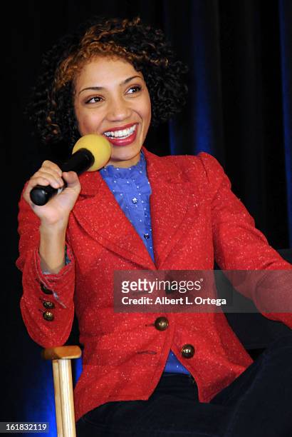 Actress Jasika Nicole attends Creation Entertainment's Grand Slam Convention: The Star Trek And Sci-Fi Summit held at Burbank Marriott Convention...