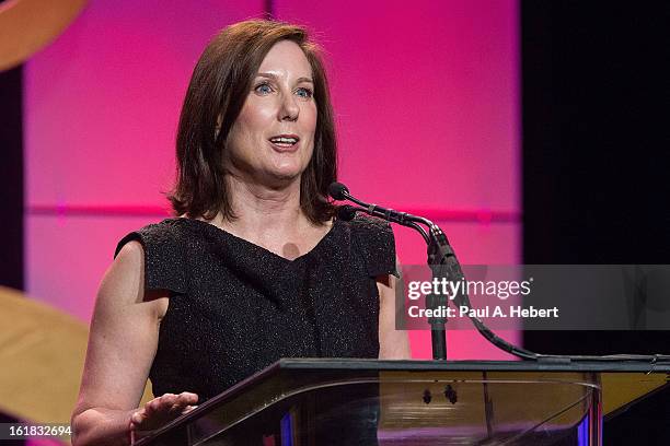 Producer Kathleen Kennedy on stage during the 63rd Annual ACE Eddie Awards held at The Beverly Hilton Hotel on February 16, 2013 in Beverly Hills,...