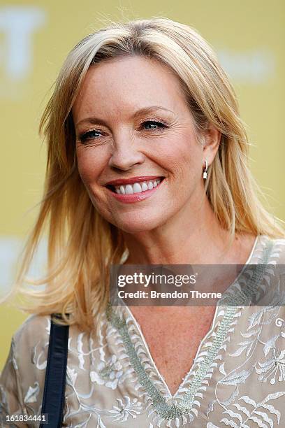 Rebecca Gibney arrives during the Tropfest Short Film Festival at The Domain on February 17, 2013 in Sydney, Australia.