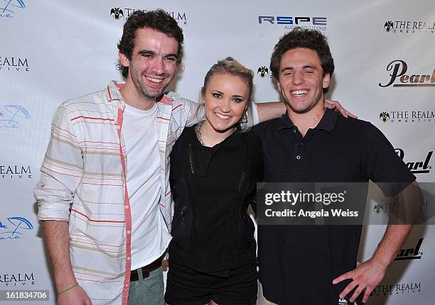 Members of the band Ramshackle attend The Realm Creative red carpet premier party on February 16, 2013 in Los Angeles, California.