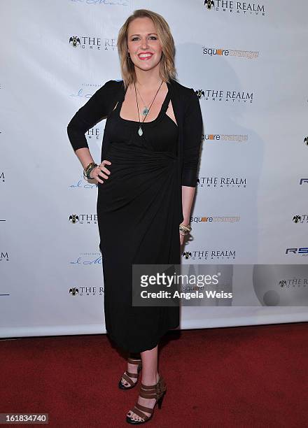 Christine Hanlon attends The Realm Creative red carpet premier party on February 16, 2013 in Los Angeles, California.