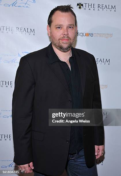 Brandon Davis attends The Realm Creative red carpet premier party on February 16, 2013 in Los Angeles, California.