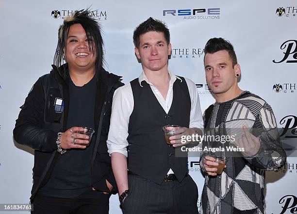 Ink attend The Realm Creative red carpet premier party on February 16, 2013 in Los Angeles, California.