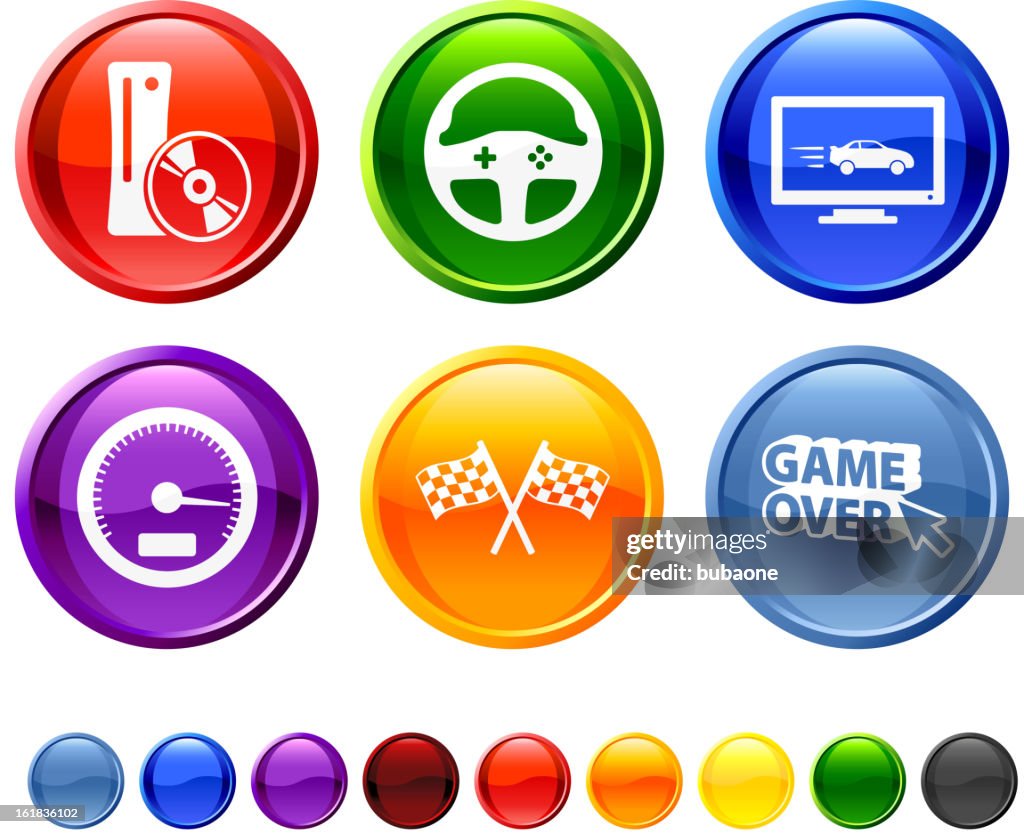 Racing Games Royalty Free Vector Icon Set High-Res Vector Graphic - Getty  Images