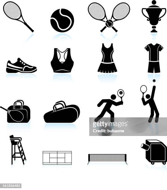 ilustrações, clipart, desenhos animados e ícones de prática de tênis preto e branco royalty free arte vetorizada - sutiã para esportes
