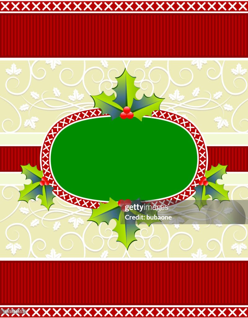 Christmas Mistletoe Holiday Card Background.