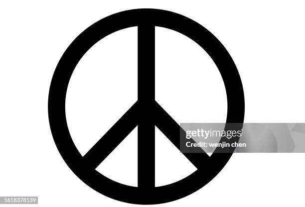 peace icon vector logo - symbols of peace stock illustrations