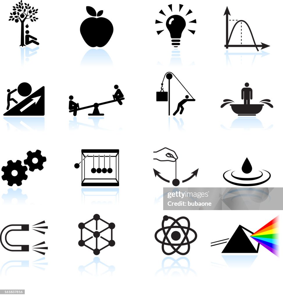 Laws of Physics royalty free vector icon set